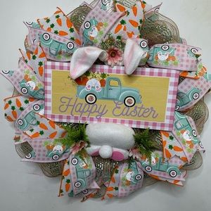 Happy Easter Bunny Wreath